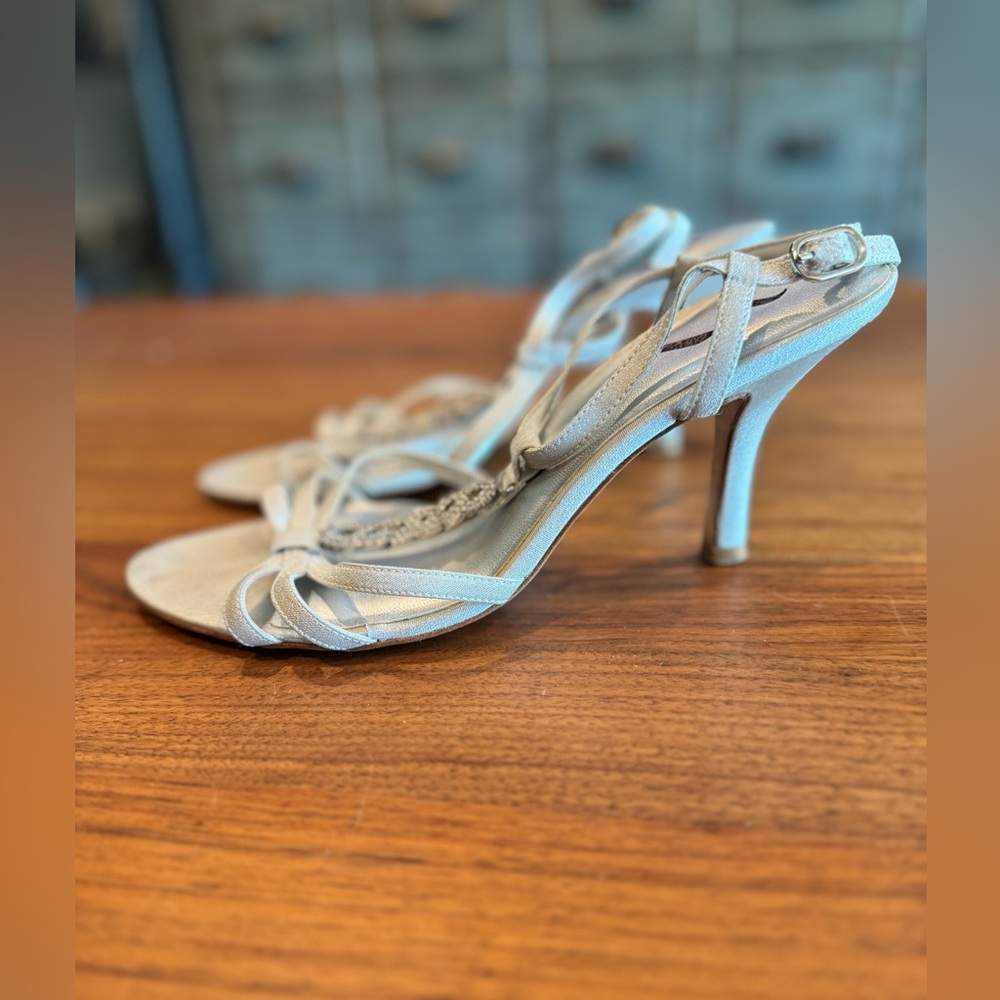 Nina Silver and Rhinestone Heels - Picture 2 of 4